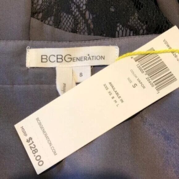 NWT BCBGeneration Womens Sleeveless Lace & Chiffon Dress Small - Picture 6 of 7